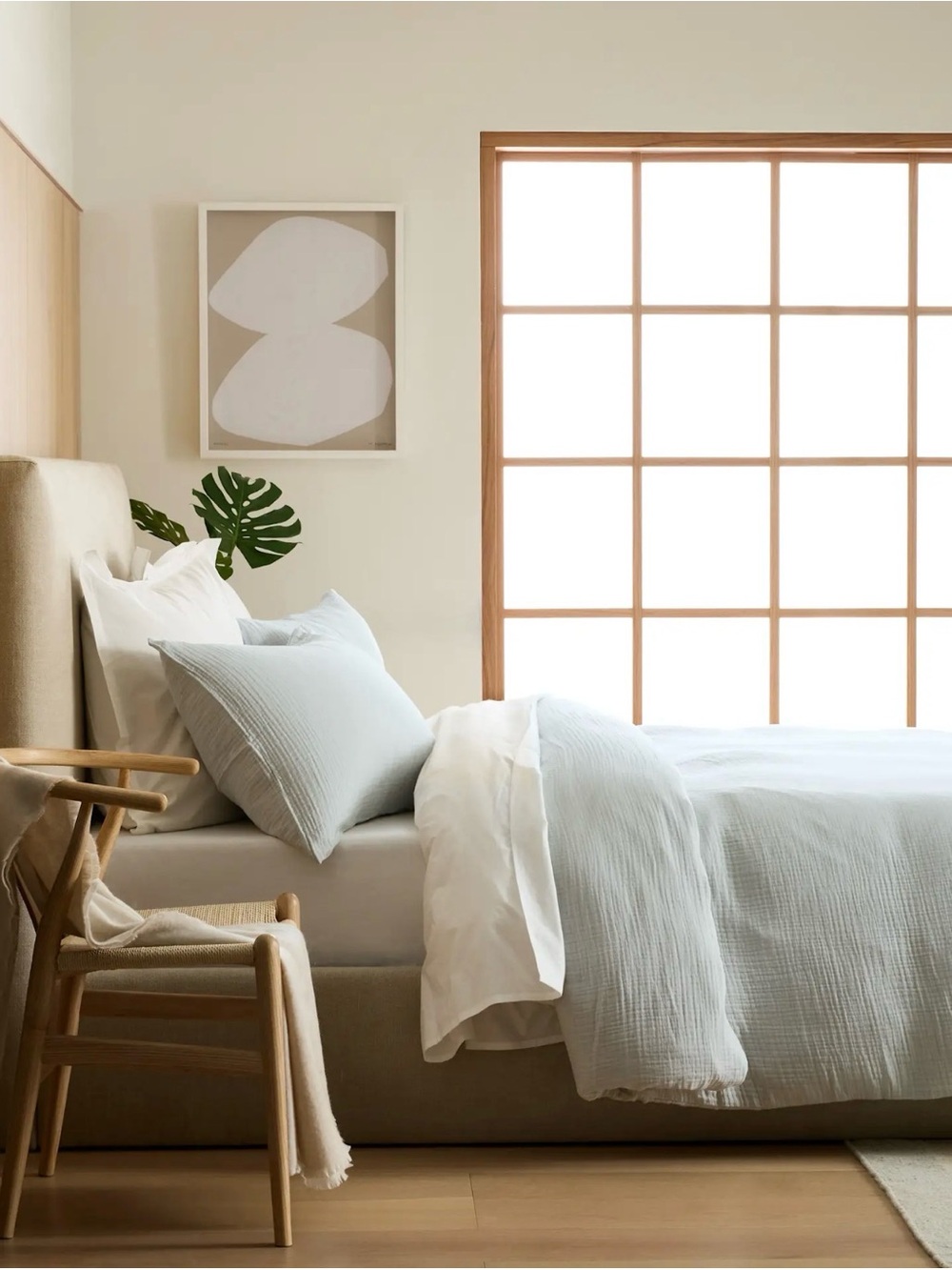 NWOT Quince Airy Gauze Dream 100% Organic Cotton Mist Quilt Set